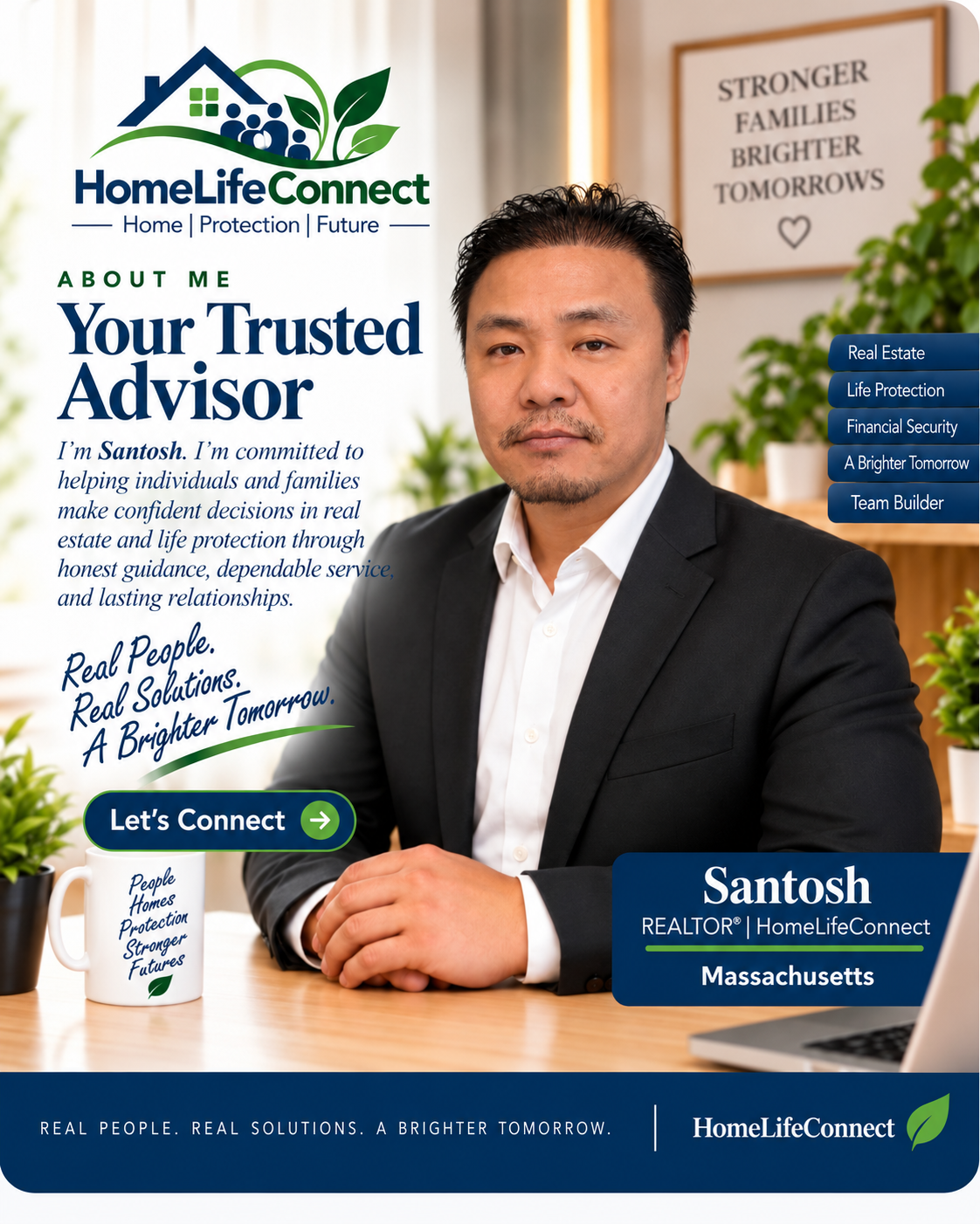 Santosh — HomeLifeConnect About Me page